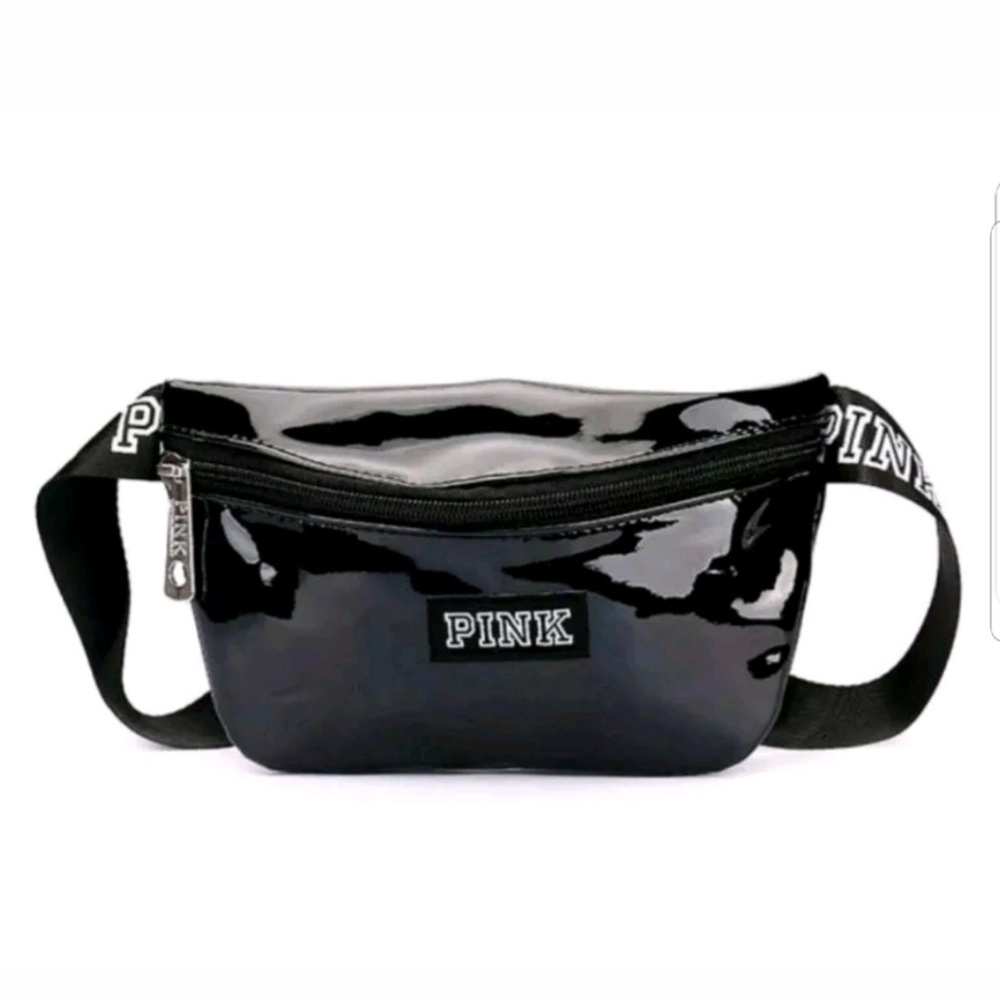 🎁VS Pink Fanny Pack Iridescent Black